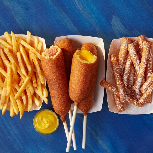 corn dog on a stick